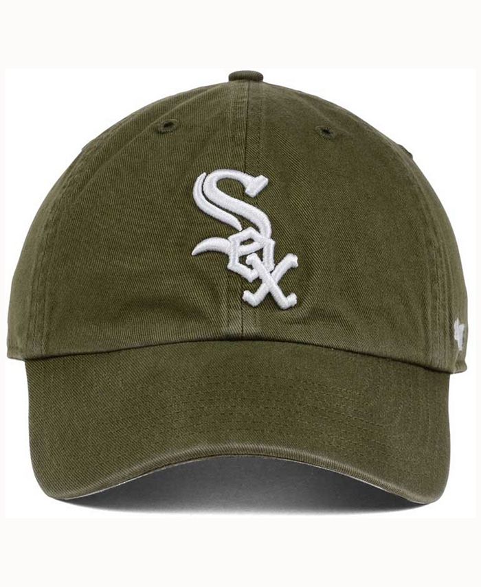 '47 Brand Chicago White Sox Olive White CLEAN UP Cap - Macy's