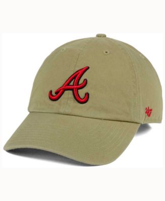 Mens Atlanta Braves '47 Brand Navy Blue Home Franchise Fitted Hat