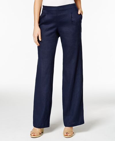 Charter Club Linen Pull-On Pants, Only at Macy's
