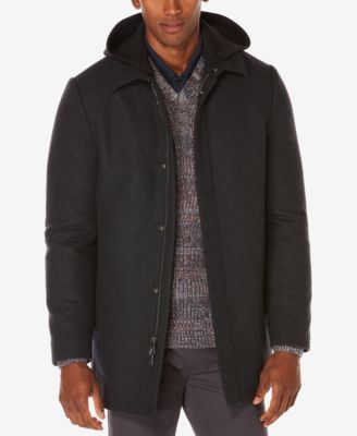 Hooded peacoat mens on sale