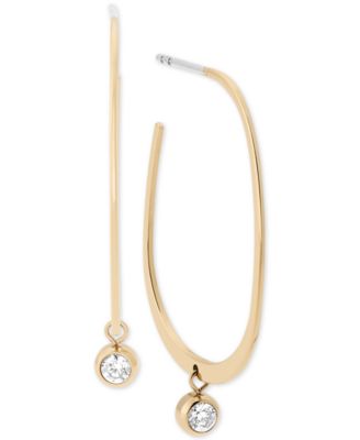 Michael Kors - Small Crystal Square Threader Earrings