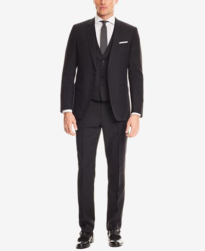 BOSS Men's Slim-Fit Wool 3-Piece Suit