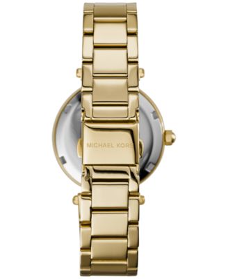 Michael Kors Women's Chronograph Mini Parker Gold-Tone Stainless Steel Bracelet Watch 33mm MK6056