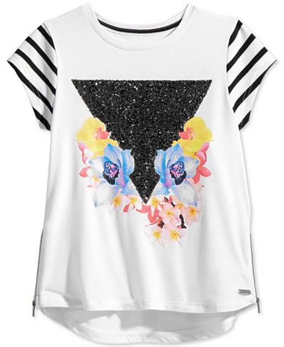 Sean John Graphic-Print Sequin T-Shirt, Big Girls (7-16)