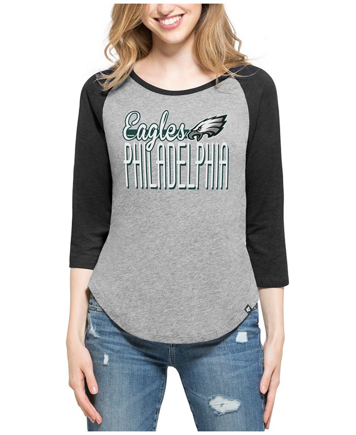 47 Brand Women's Philadelphia Eagles Club Block Raglan T-Shirt