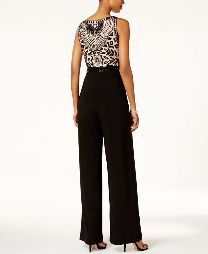 Adrianna papell beaded halter jumpsuit best sale