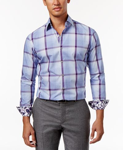 Tasso Elba Men's Plaid Shirt, Only at Macy's