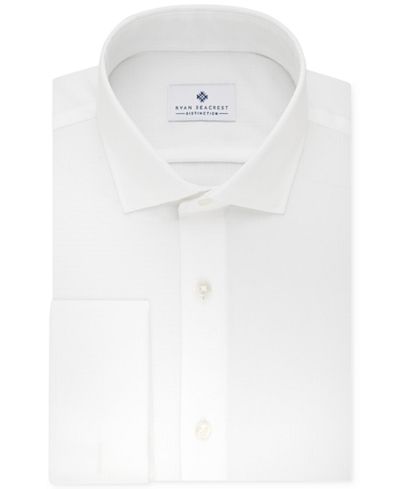 Ryan Seacrest Distinction™ Men's Evening Collection Slim-Fit Non-Iron French Cuff Cotton Dress Shirts, Only at Macy's