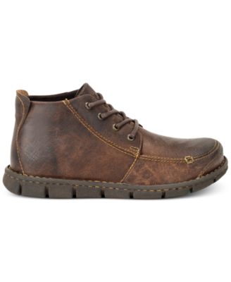 Men’s Leather Born Size 9 Brown Chukka Boots Rugged Outdoor Sturdy Born Brown Leather Chukka Boots Lace Up Lightweight Comfort  main image 3