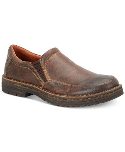 Born Men's Moc-Toe Double Gore Slip-On Loafers