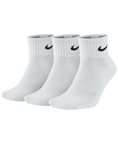 Nike Men's Socks, Cotton Cushion Quarter Extended Size 3-Pack - Socks ...