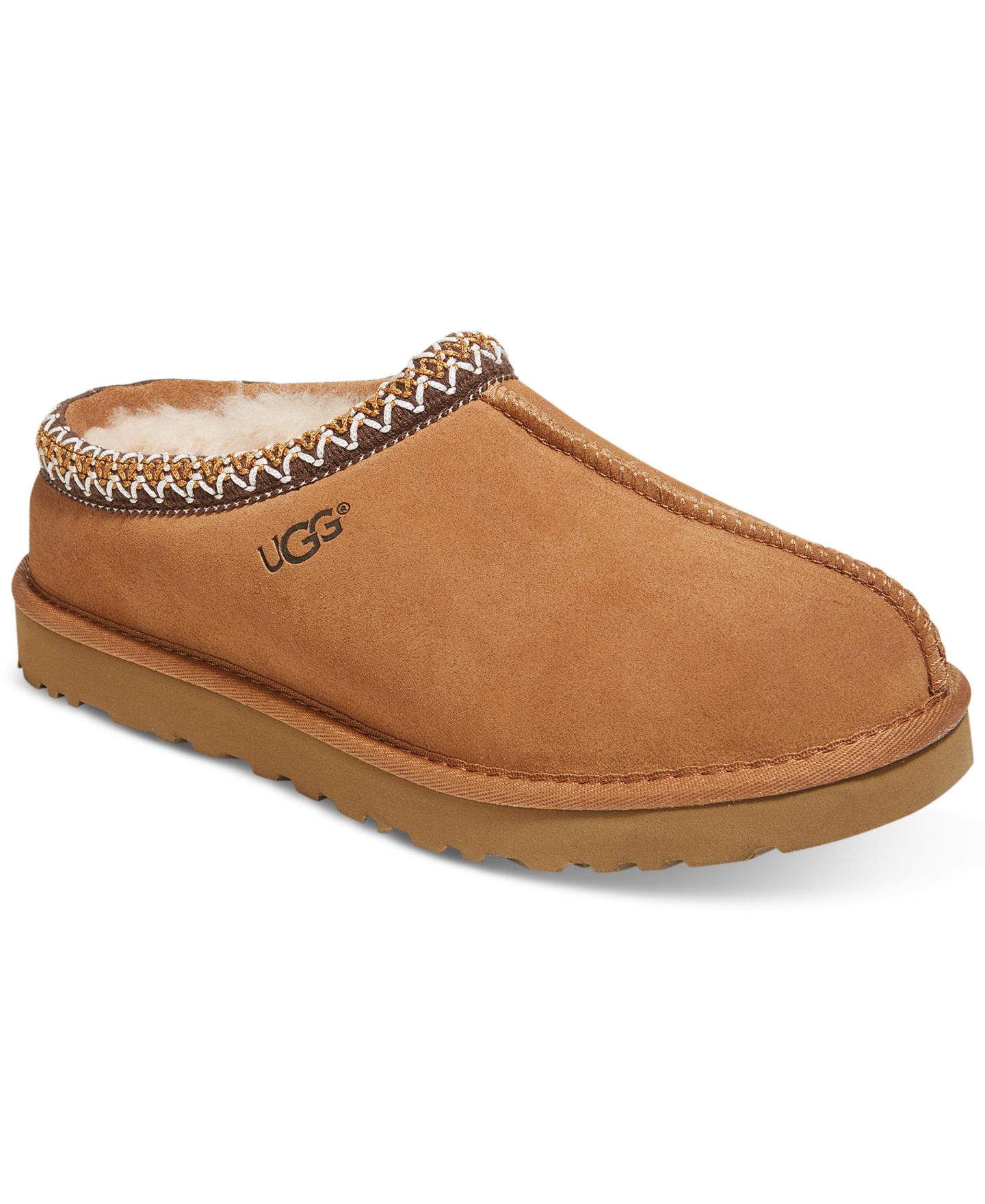 Мужские сабо UGG® Tasman Clog Slippers, цвет: Каштановый — фото 1