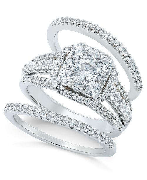 Macy's Diamond Bridal Set (11/2 ct. t.w.) in 14k White Gold & Reviews