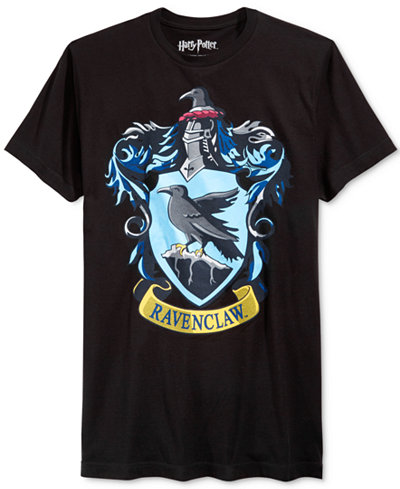 Bioworld Men's Harry Potter Hogwarts Ravenclaw Crest Graphic-Print T-Shirt