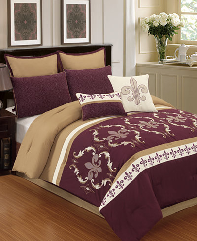 CLOSEOUT! Plum Royale 8-Pc. Comforter Set, Only at Macy's