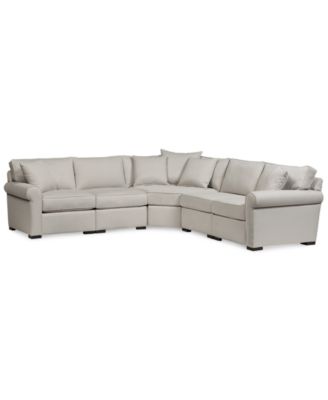 CLOSEOUT! Astra 5-Pc. "L" Shaped Fabric Sectional, Created for Macy's