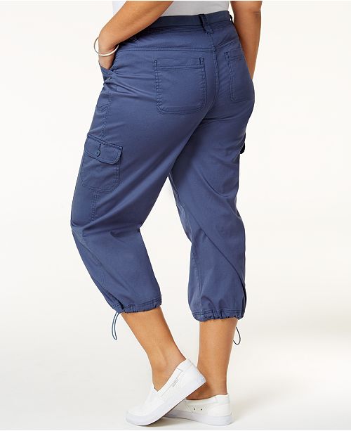 Style & Co Plus Size Capri Cargo Pants, Created for Macy's - Pants ...