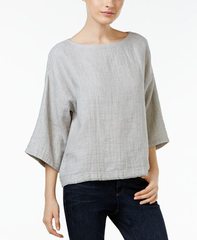Eileen Fisher Boat-Neck Boxy Top