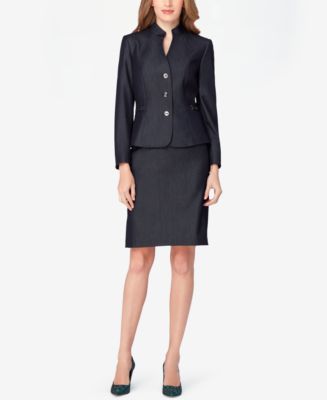 Tahari ASL Denim Skirt Suit - Wear to Work - Women - Macy's