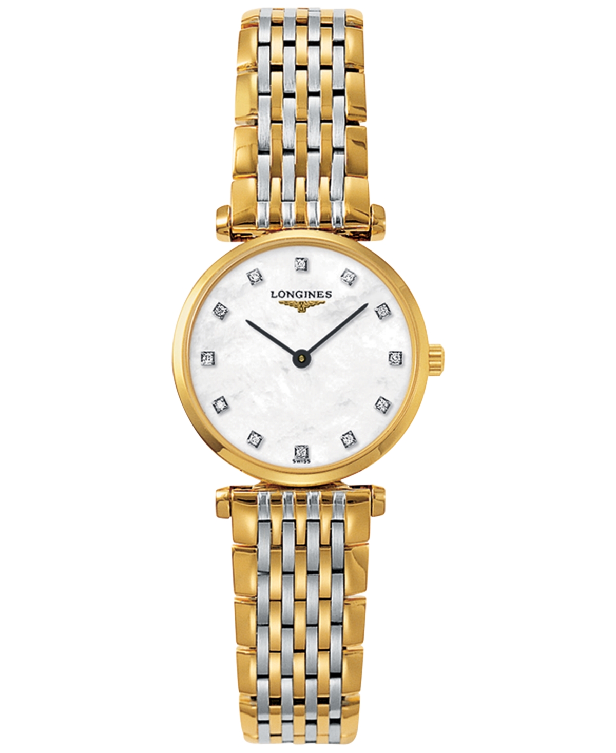 Shop Longines Women's Swiss La Grande Classique De  Two-tone Pvd Stainless Steel Bracelet Watch 24mm L4209
