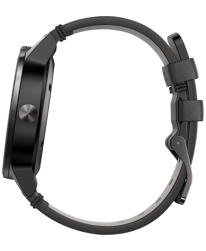 Garmin Women's Vívomove Classic Black Leather Strap Activity Tracking