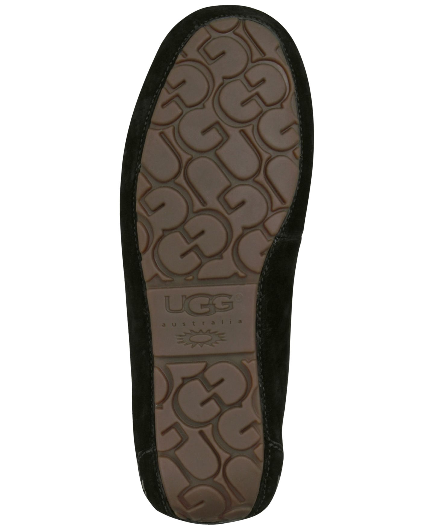 Женские тапочки UGG® Ansley Slip On Moccasin Slippers, цвет: Чёрный — фото 4