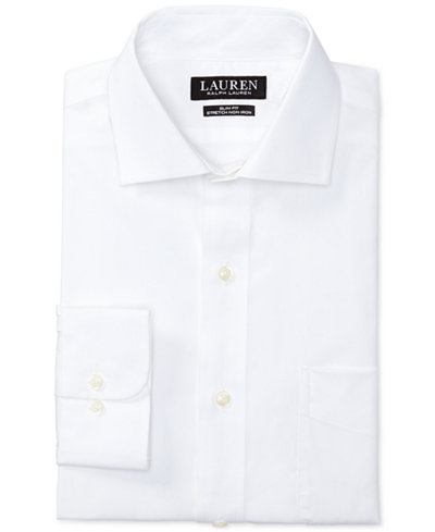 Lauren Ralph Lauren Men's Slim-Fit Stretch Non-Iron Solid Dress Shirt