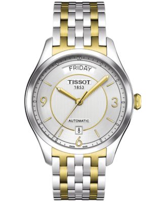 Tissot Men's Swiss Automatic T-Classic T-One Two-Tone PVD Stainless Steel  Bracelet Watch 39mm T0384302203700 \u0026 Reviews - All Fine Jewelry - Jewelry \u0026  Watches - Macy's
