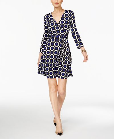 INC International Concepts Printed Wrap Dress, Only at Macy's