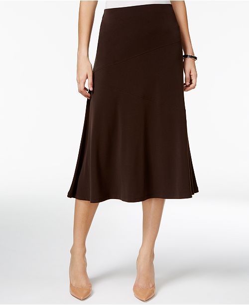 JM Collection Diagonal-Seam Midi Skirt, Created for Macy's - Skirts ...
