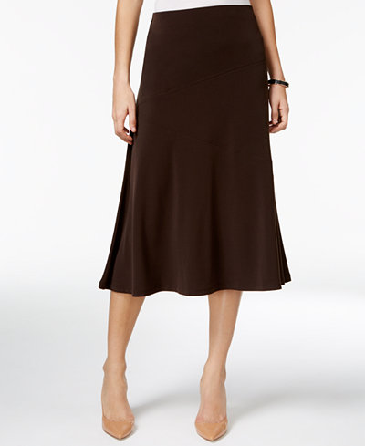 JM Collection Diagonal-Seam Midi Skirt, Only at Macy's