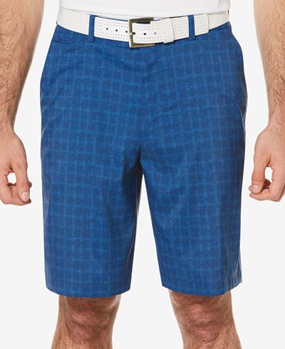 PGA TOUR Men's Windowpane Plaid Golf Shorts