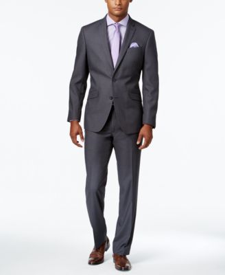 Kenneth Cole Reaction - Men's Slim-Fit Medium Gray Suit
