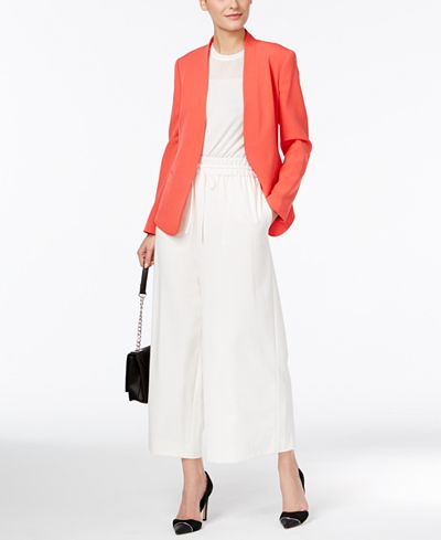 Anne Klein Shawl-Collar Jacket & Drawstring Culottes
