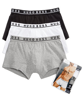 BOSS Men's Underwear Cotton Stretch 3 Pack Trunks - Macy's