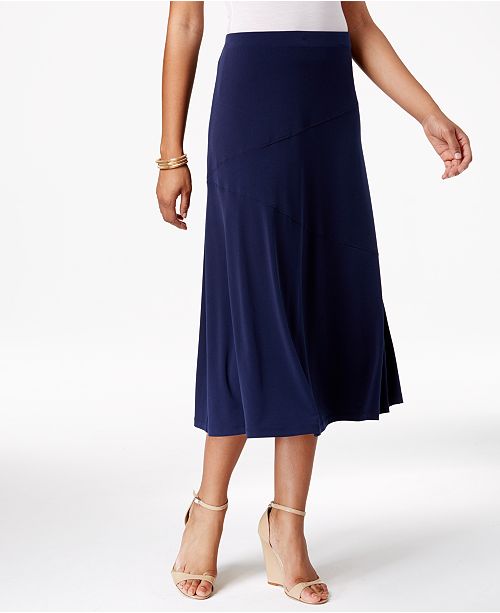 JM Collection DiagonalSeam Midi Skirt, Created for Macy's & Reviews