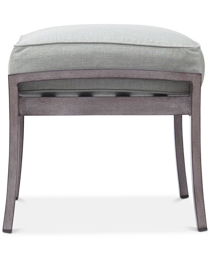 Agio CLOSEOUT! Tara Aluminum Outdoor Ottoman with Sunbrella?? Cushions ...