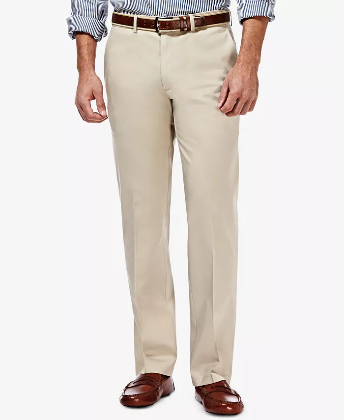 Men’s Premium No Iron Khaki Straight-Fit Stretch Flat-Front Pants - thumbnail 8