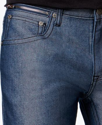 INC International Concepts I.N.C. Men's Slim Straight Fit Navy Chambray ...