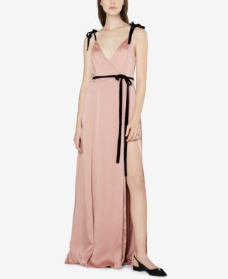 Fame and Partners - Open-Back Double-Slit Wrap Dress