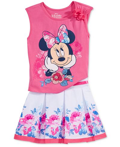 Disney's® Minnie Mouse 2-Pc. Sleeveless T-Shirt & Scooter Skirt Set, Toddler & Little Girls (2T-6X)