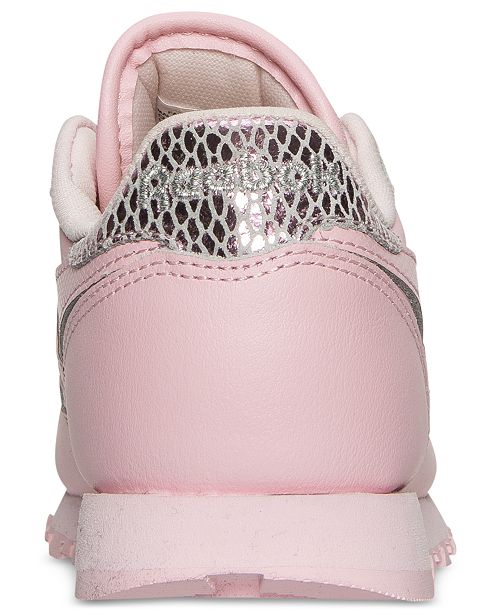 Reebok Little Girls' Classic Leather Casual Sneakers from Finish Line