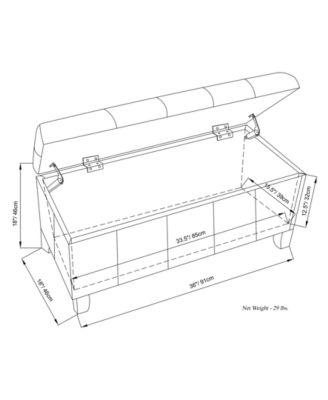 Poway Faux Leather Rectangular Storage Ottoman