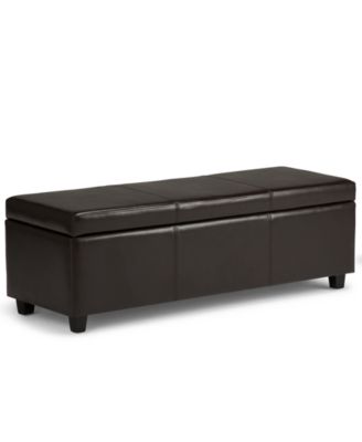 Simpli Home - Fabric Rectangular Storage Ottoman, Direct Ship