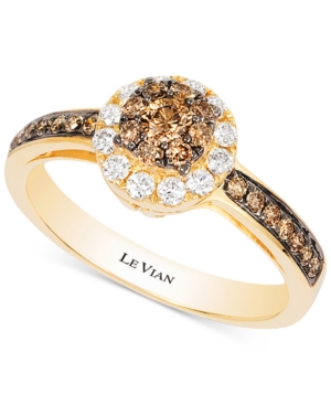 image of Le Vian Chocolatier Diamond Ring (1/2 ct. t.w.) in 14k Gold