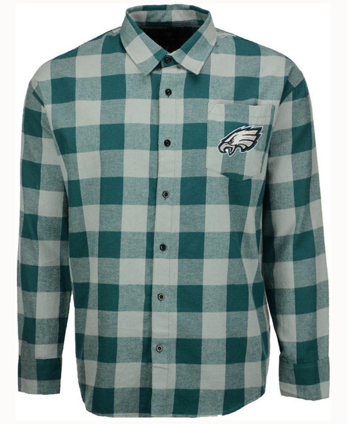 Forever Collectibles Men's Philadelphia Eagles Large Check Flannel Button  Down Shirt - Macy's