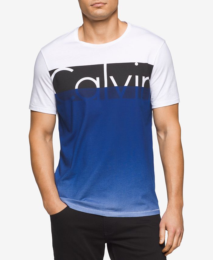 Calvin Klein Jeans Men's Colorblocked Graphic-Print T-Shirt & Reviews ...
