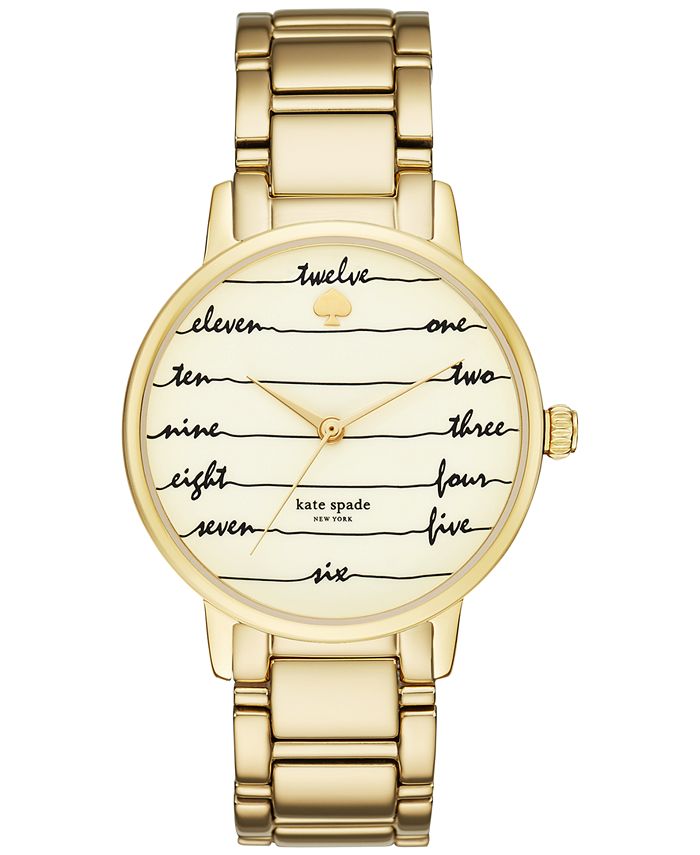 kate spade new york Women s Gramercy Gold Tone Stainless Steel