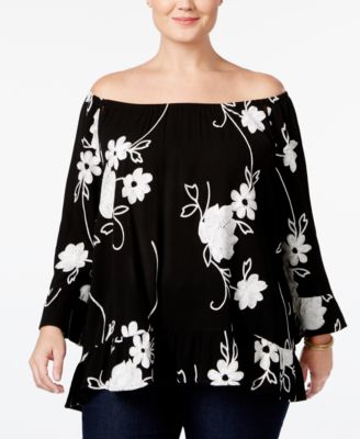 Inc Womens Off The Shoulder Top Off The Shoulder Top Purple Size S main image 0