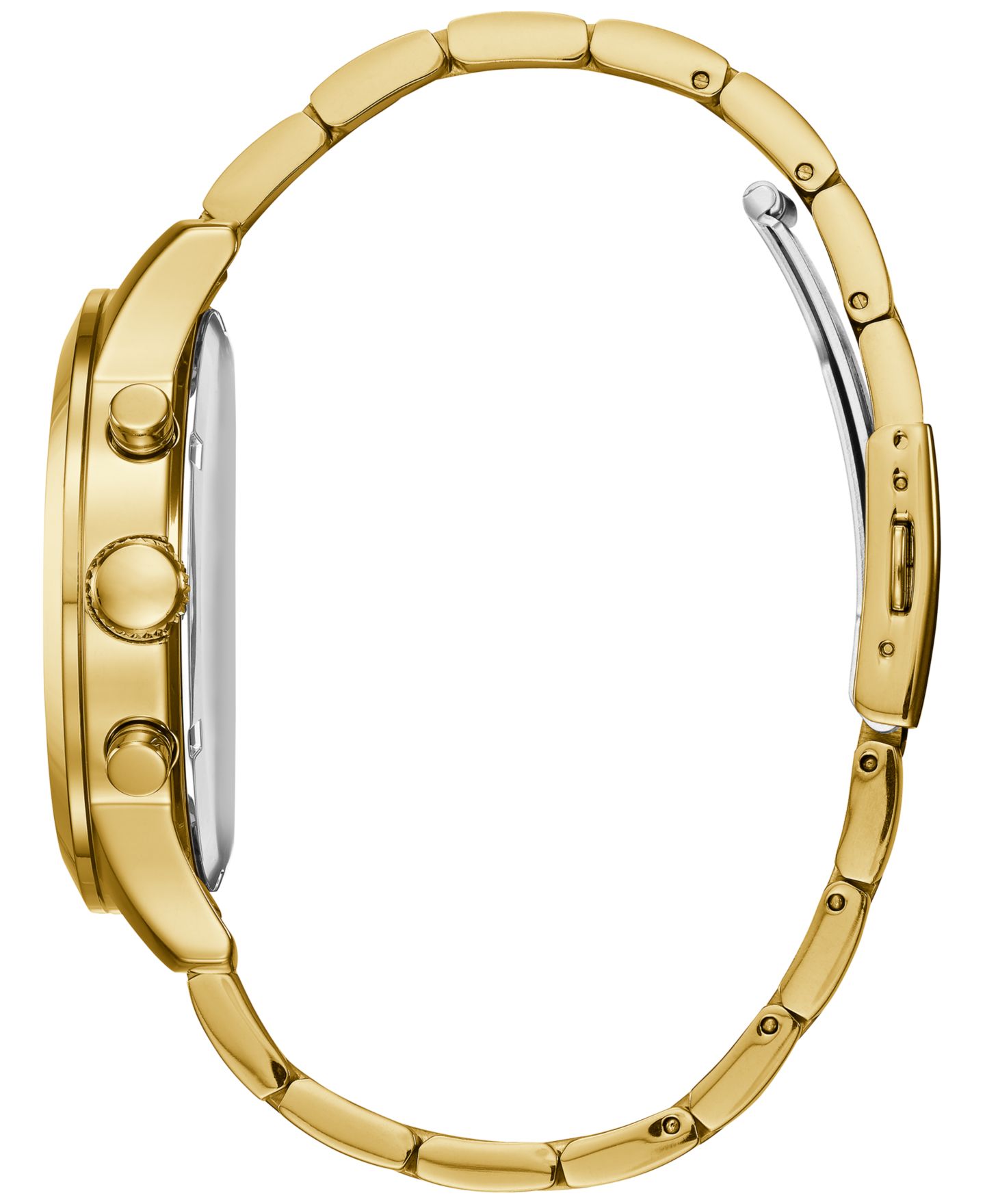 Мужские часы GUESS Chronograph Gold-Tone Stainless Steel Bracelet Watch 45mm — фото 3